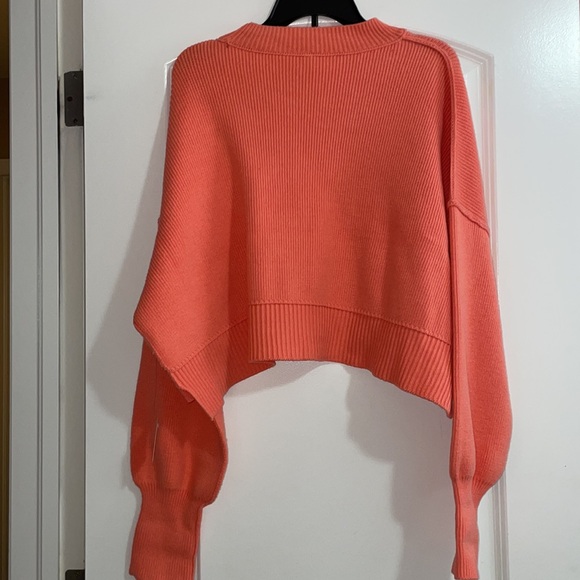 Free People Womens Easy Street Crop Rib Knit Dolman Sleeve Sweater size L NWT - Picture 9 of 10